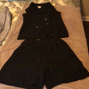 Super flattering - ladies two piece short set - 100 percent polyester